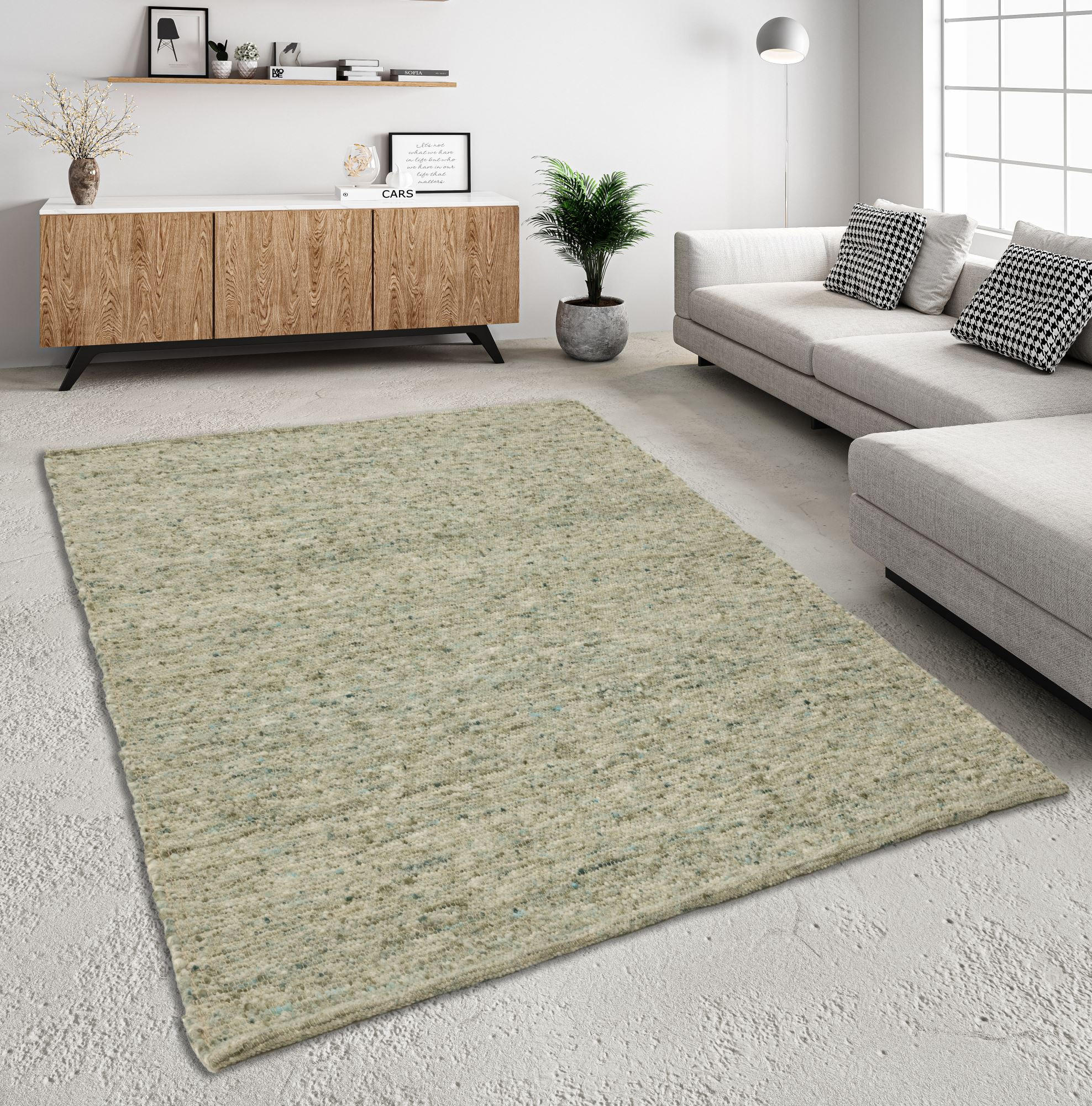 HANDWEBTEPPICH Alm-Freude 70x130 cm - Grün, Textil (70/130cm) - THEKO