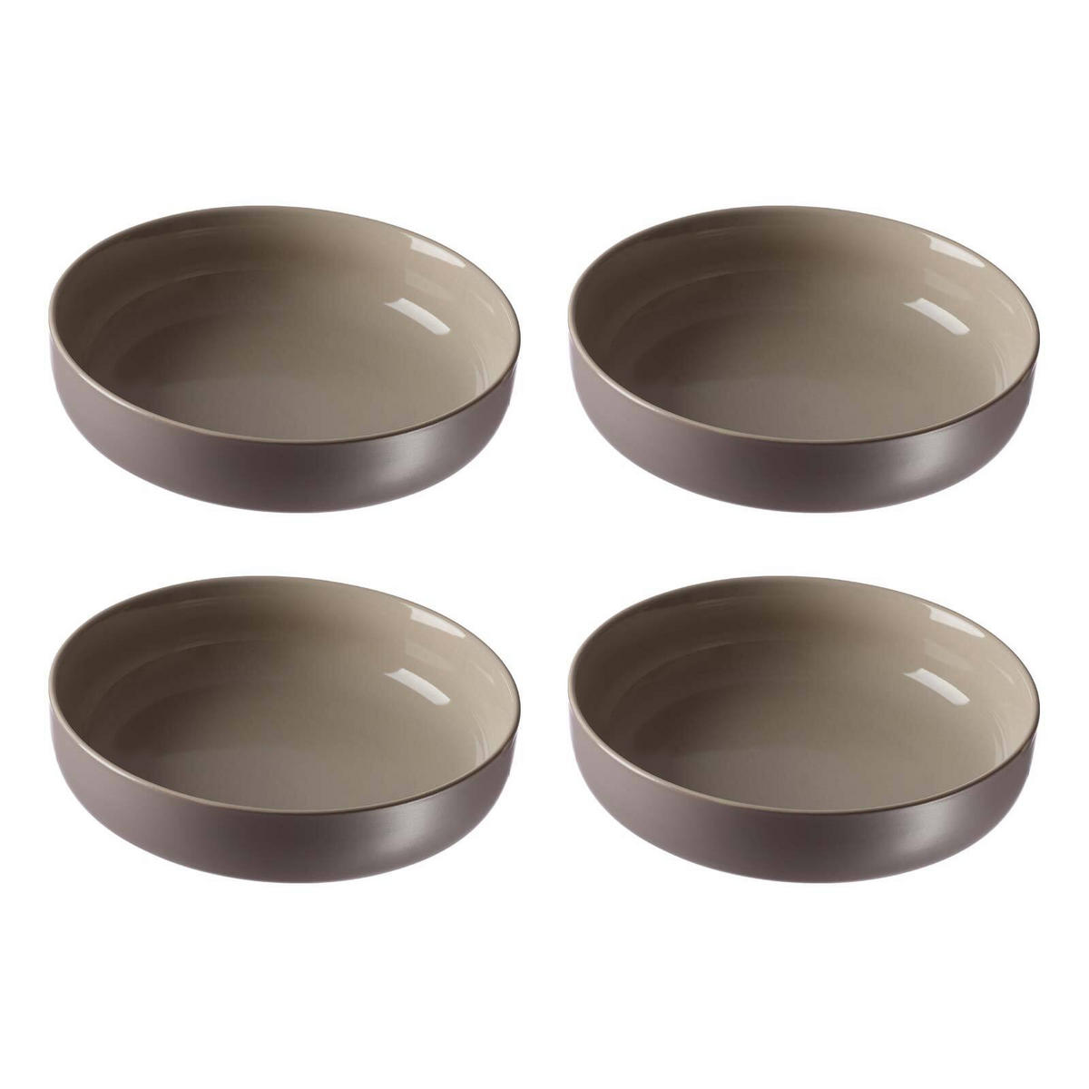 SCHALEN Jasper Taupe ø 19.0 cm 4er Set - Taupe, Keramik (19cm) - Ritzenhoff Breker