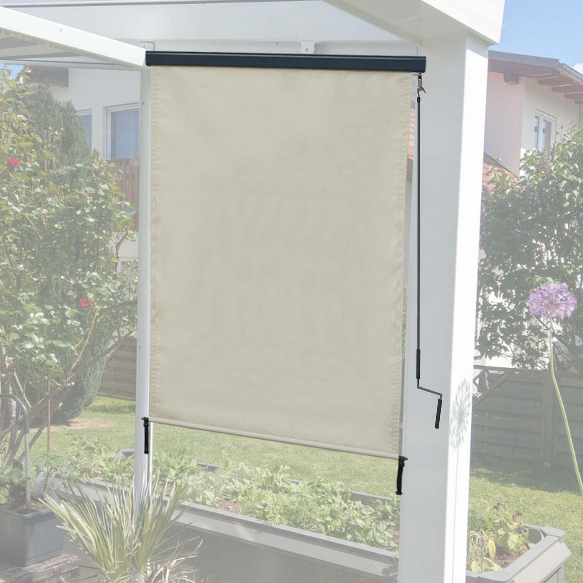 VERTIKALMARKISE Cremeweiß - Weiß, Textil (100/250/8cm) - MCW