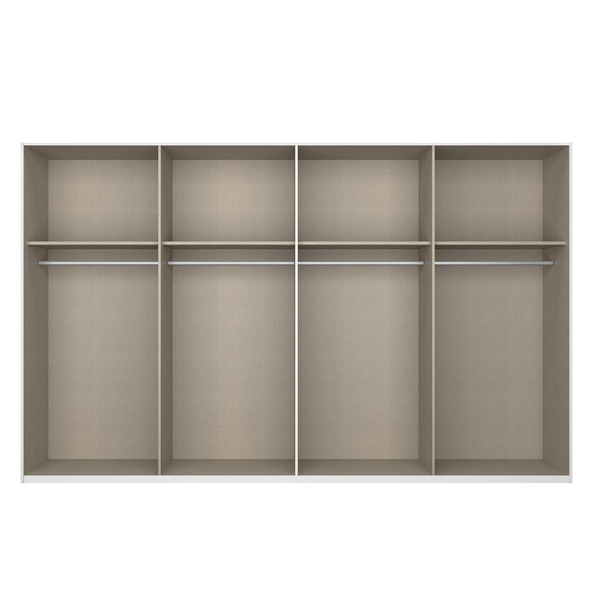 SCHWEBETÜRENSCHRANK - Weiß, Holzwerkstoff (360/222/68cm) - home24