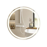 BADEZIMMERSPIEGEL Mainz mit LED-Leuchte Ø50 cm - Weiß, Glas (50/3/50cm) - Nettlife