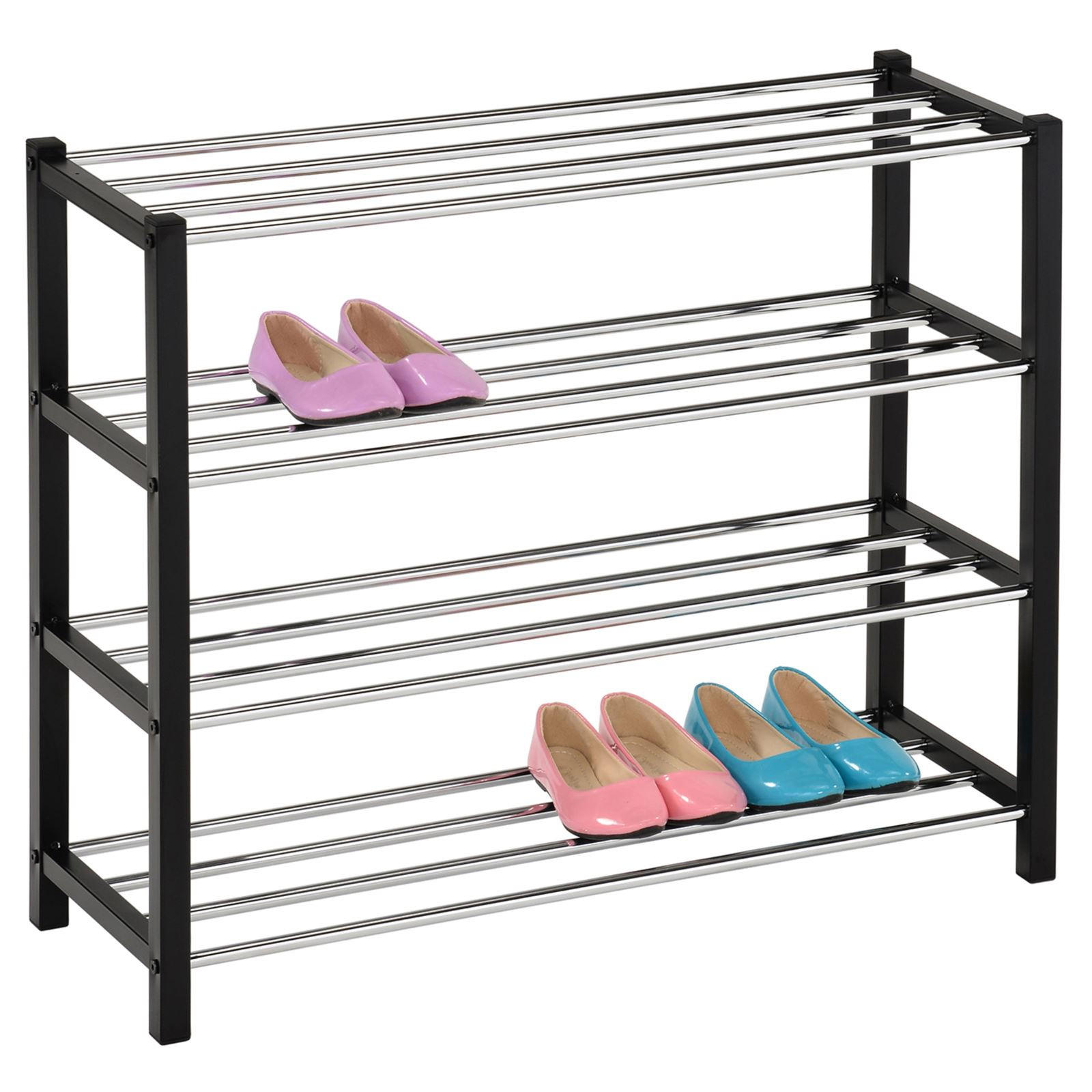 IDIMEX SCHUHREGAL Schwarz 80cm × 29cm × 65cm
