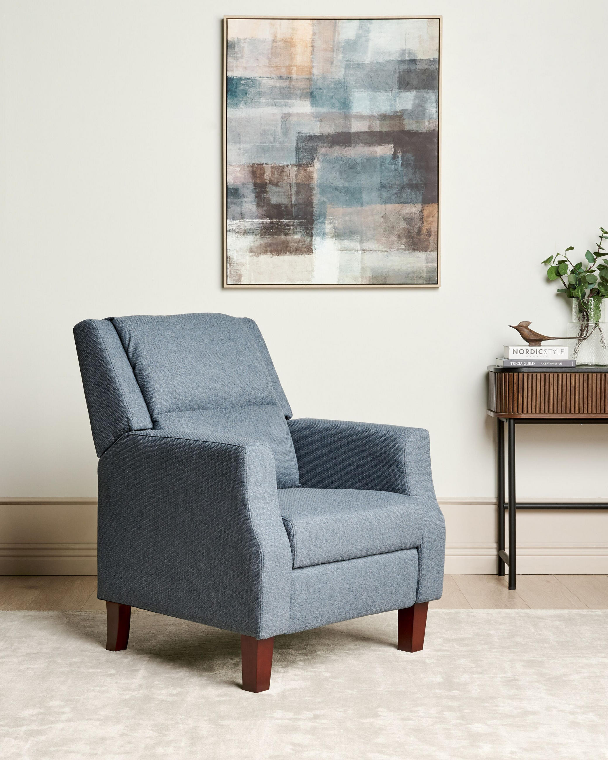 Thumbnail - Beliani Sessel, Dunkelblau, Textil, 75x97x92 cm, Wohnzimmer, Sessel, Relaxsessel