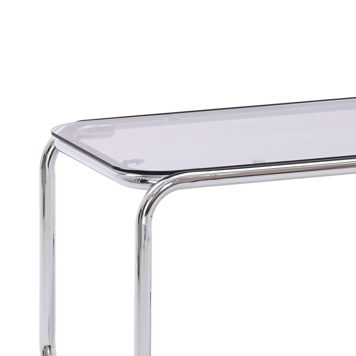 COUCHTISCH Amaya aus Metall im modernen Stil mit schwarzer Glasplatte - Schwarz/Grau, Metall (90.5/45/43cm) - Sicaan