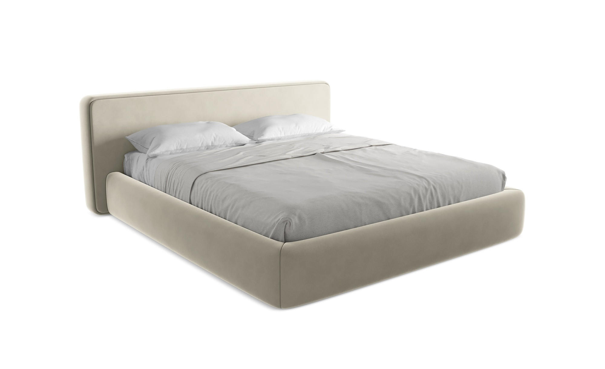 POLSTERBETT mit Bettkasten und Lattenrost 220x225 Creme - Perlmutt/Creme, Kunststoff/Textil (180/200cm) - Makamii