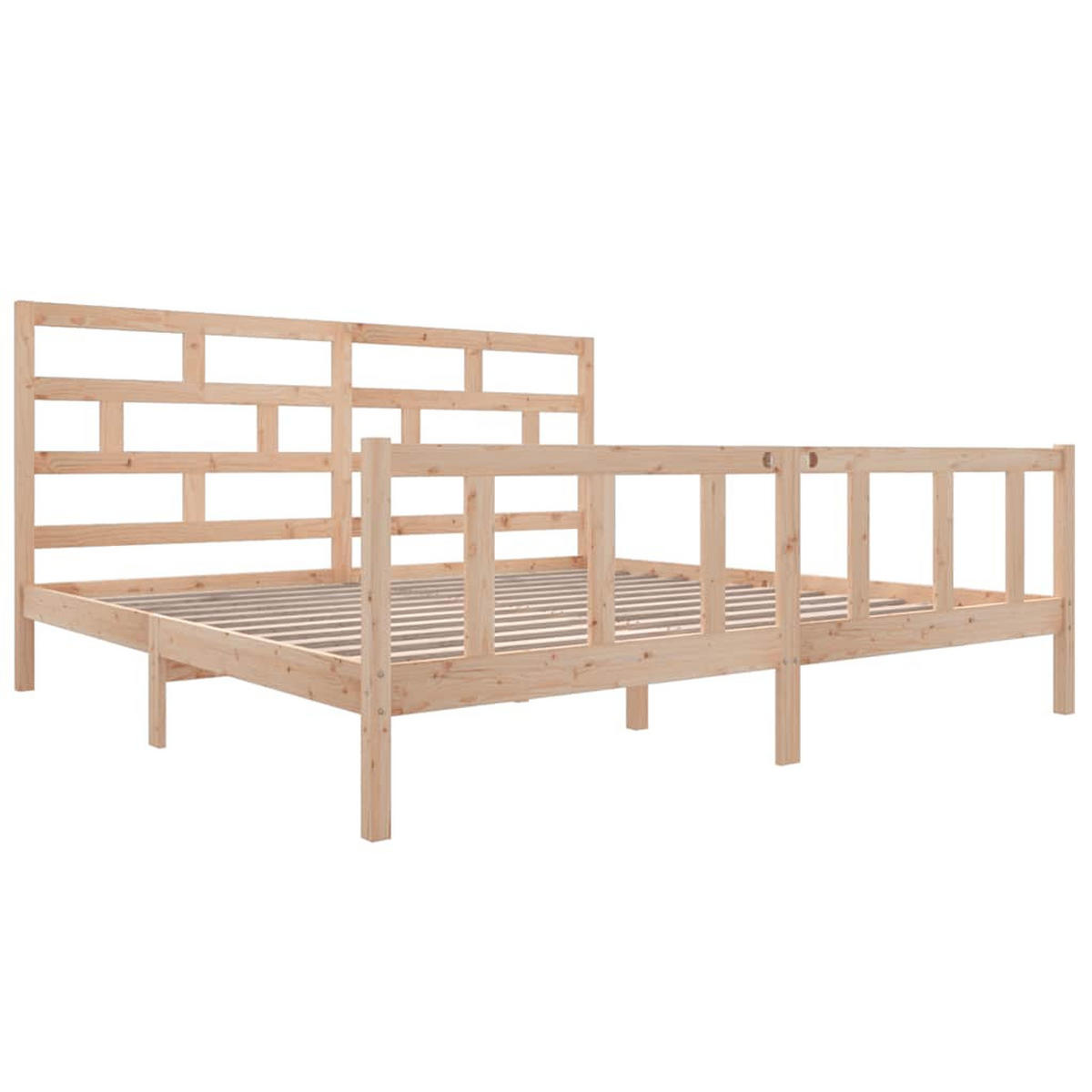 BETT Kirk 205.5/205.5 cm - Braun, Holz (200/200cm) - Nettlife