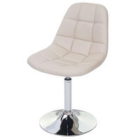 ESSZIMMERSTUHL 2er-Set 84x47x50cm Sitzhöhe 46cm Chrom Kunstleder Creme - Beige, Kunststoff (47/84/50cm) - CHEFGASTRO
