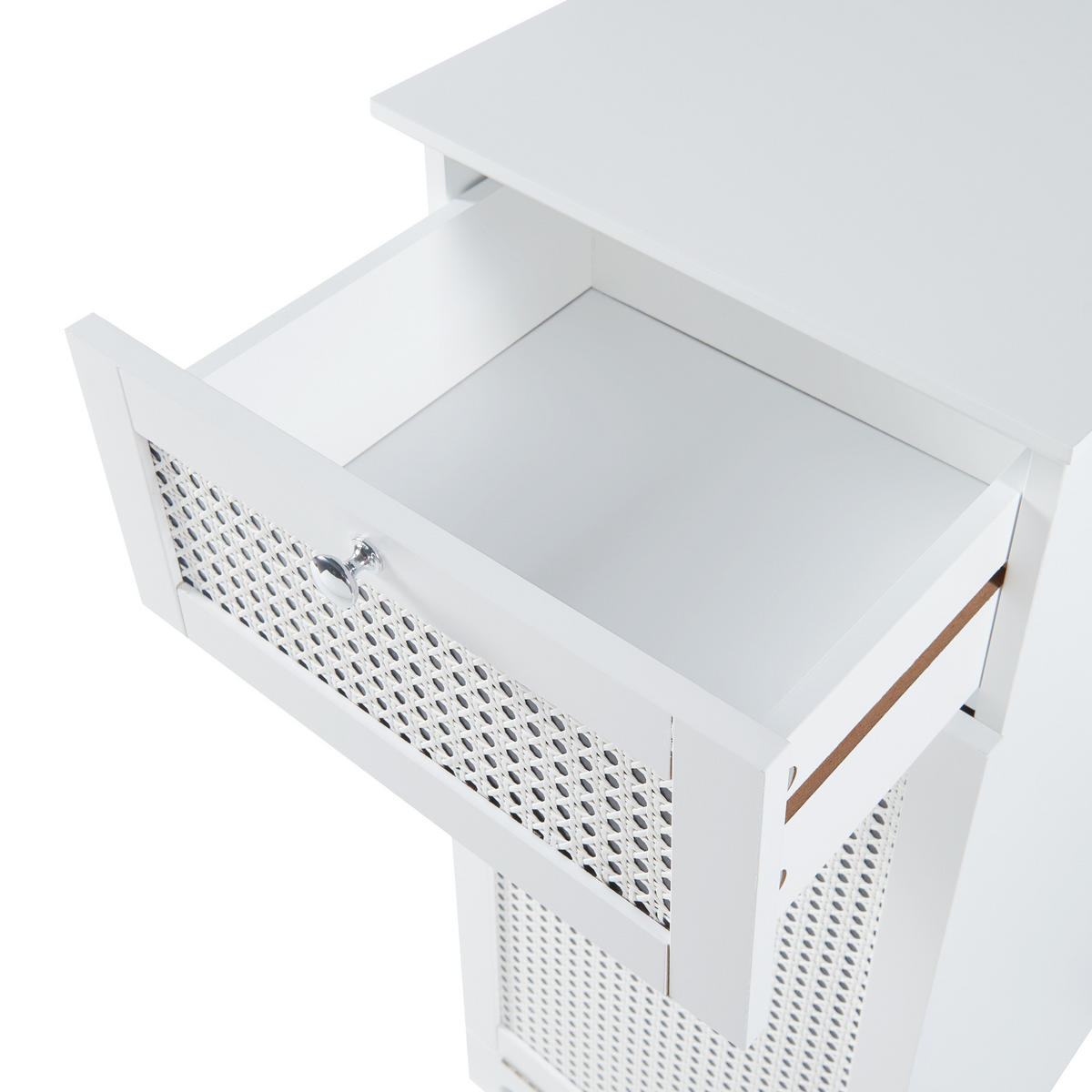 WÄSCHESCHRANK Karlsøy - Weiß, Holzwerkstoff (38/90/40cm) - [en.casa]