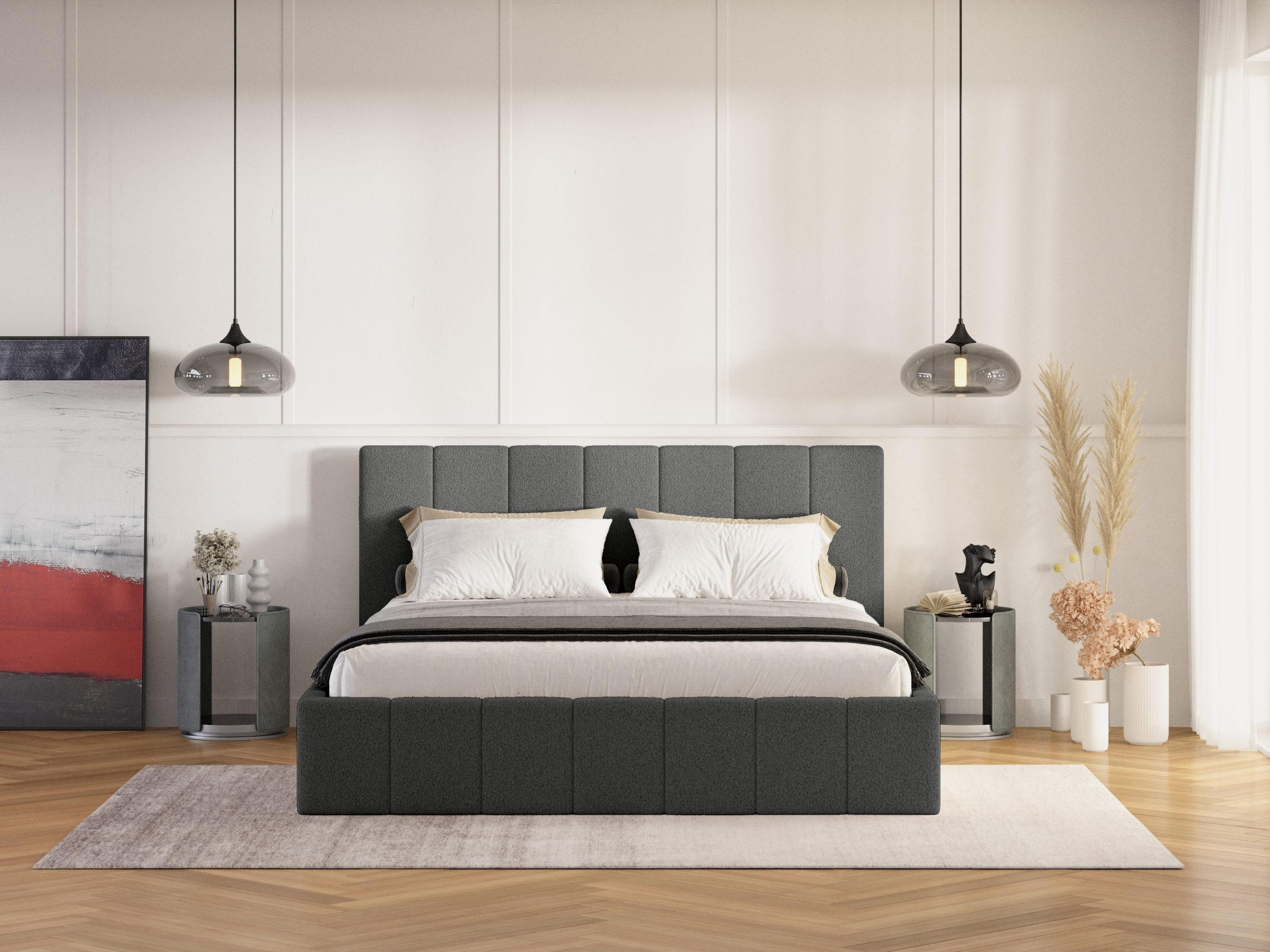 Thumbnail - Fedve Polsterbett, Graphit, Textil, 200x200 cm, Schlafzimmer, Betten, Polsterbetten