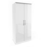 DREHTÜRENSCHRANK OTTIMA 90/217/63 cm 2-türig Weiß - Weiß, Holzwerkstoff (90/217/63cm) - MASSENO