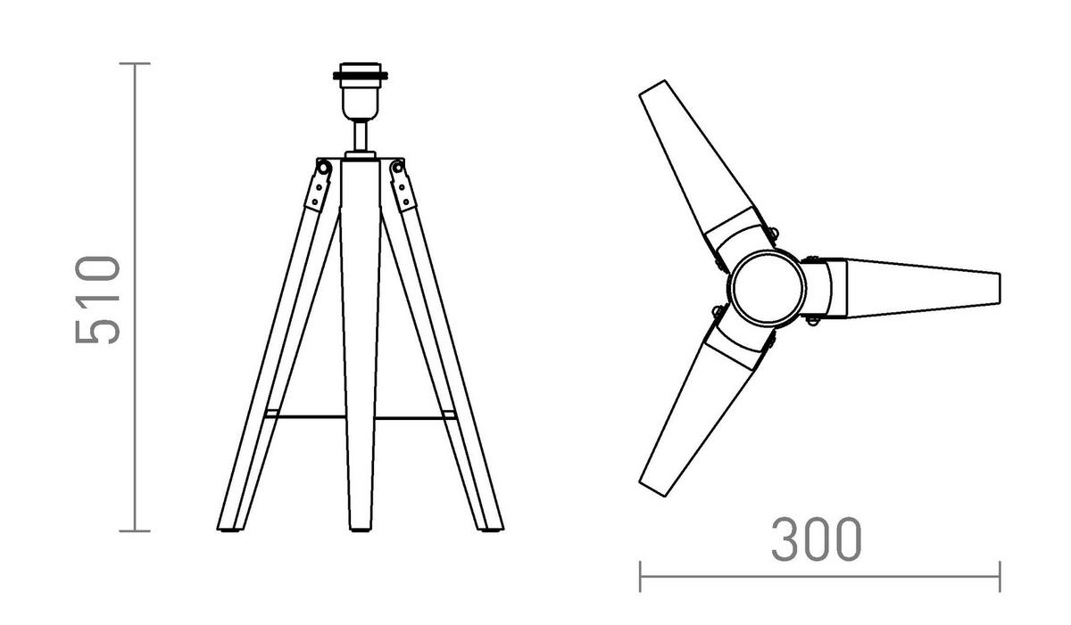 LEUCHTE ALVIS bamboo chrome Bambus 11 W - Chromfarben, Naturmaterialien (24.5/24.5/60cm) - Rendl
