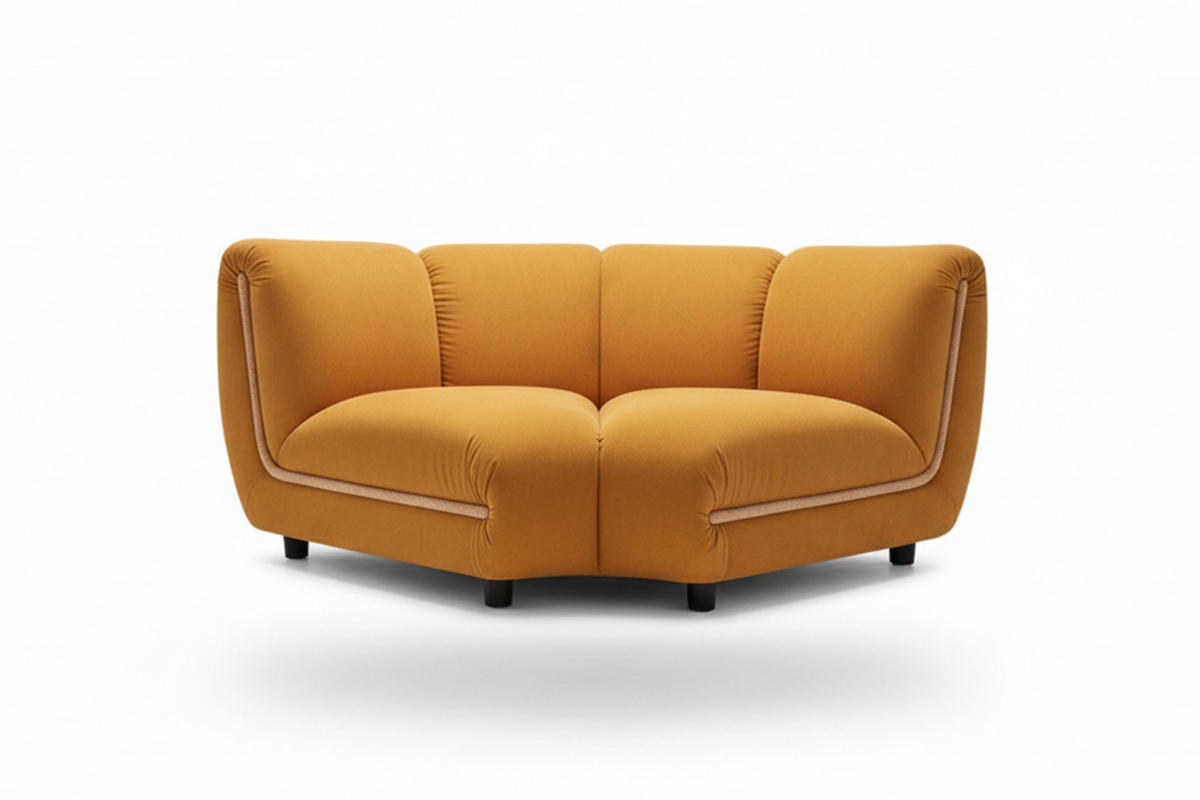 SESSEL LAYLA Gelb Velvet - Gelb/Schwarz, Buchenholz/Textil (166/74/99cm) - KAWOLA