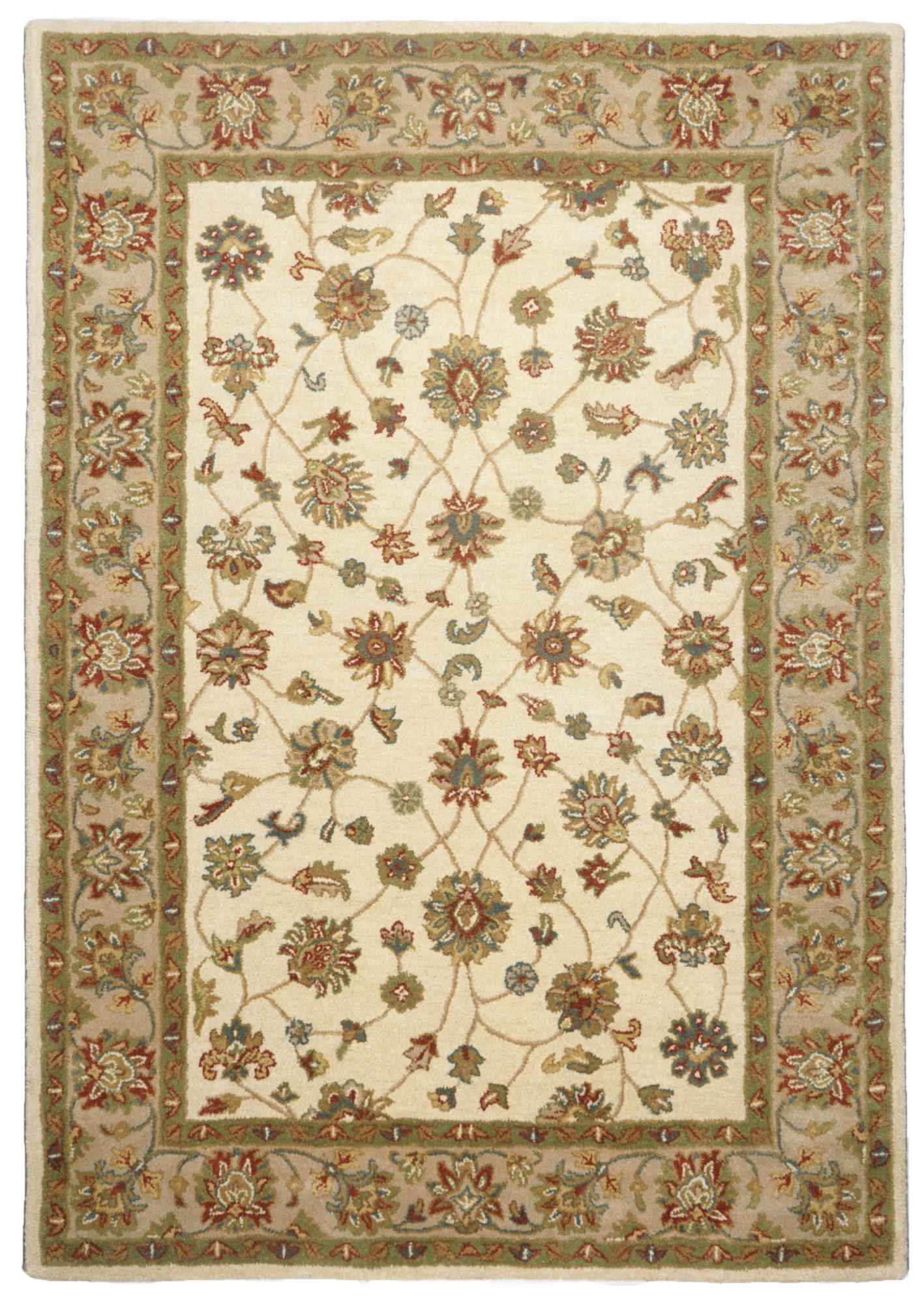 HANDTUFTTEPPICH Royal Ziegler 90x160 cm - Creme, Textil (90/160cm) - THEKO