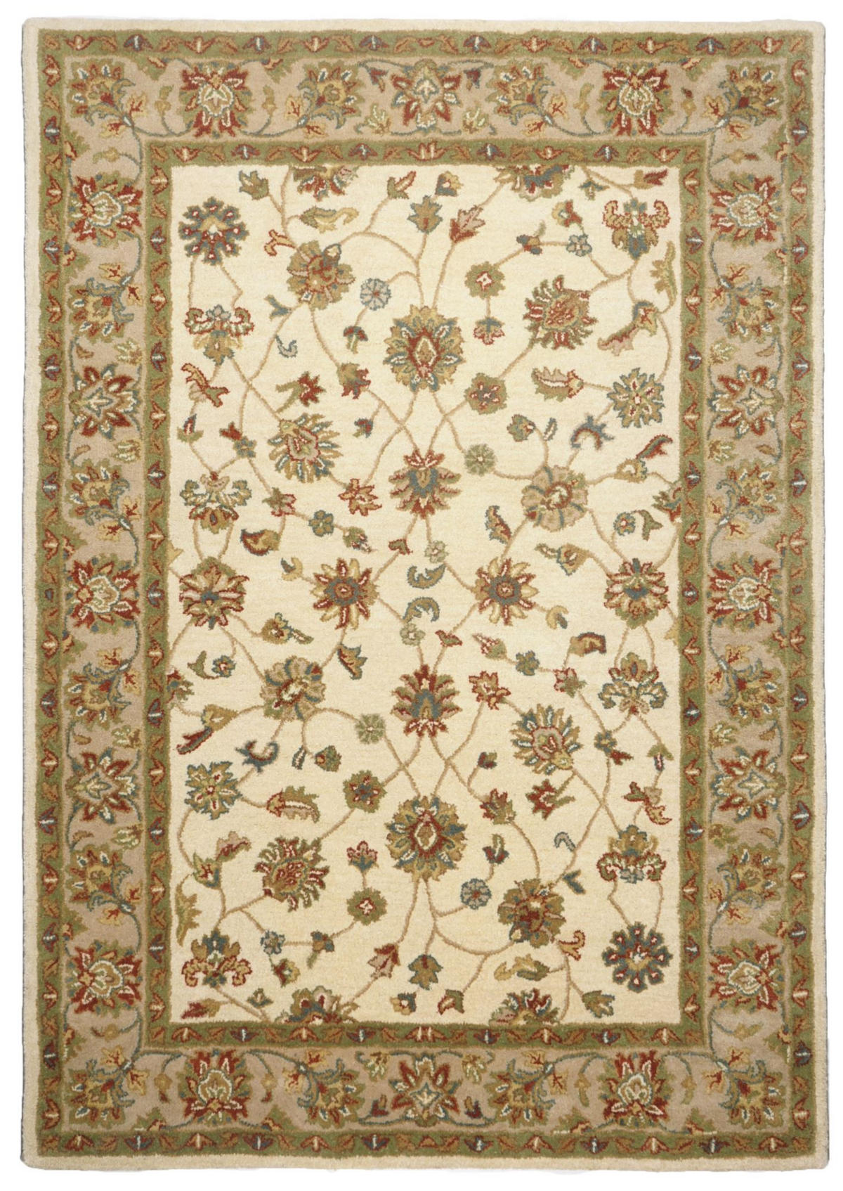 HANDTUFTTEPPICH Royal Ziegler 90x160 cm - Creme, Textil (90/160cm) - THEKO