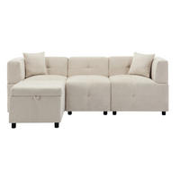 ECKSOFA 204/126/69 cm Beige - Beige, Textil (126/204cm)