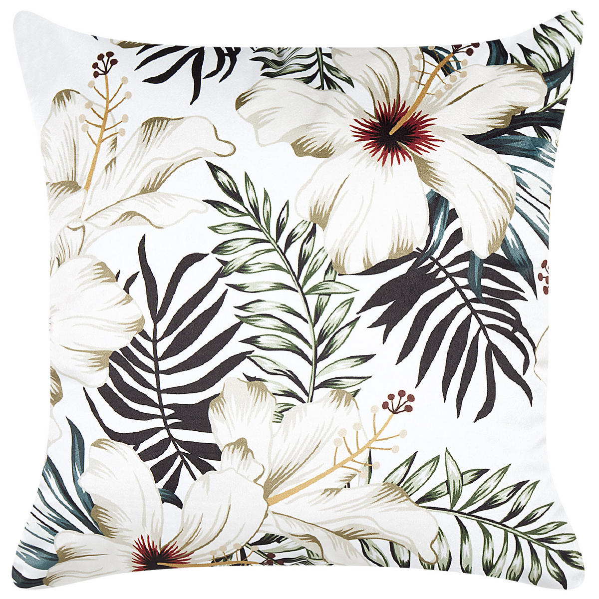 DEKOKISSEN 2er-Set Bunt 45/45 cm Okra - Multicolor, Textil (45/45cm) - Beliani