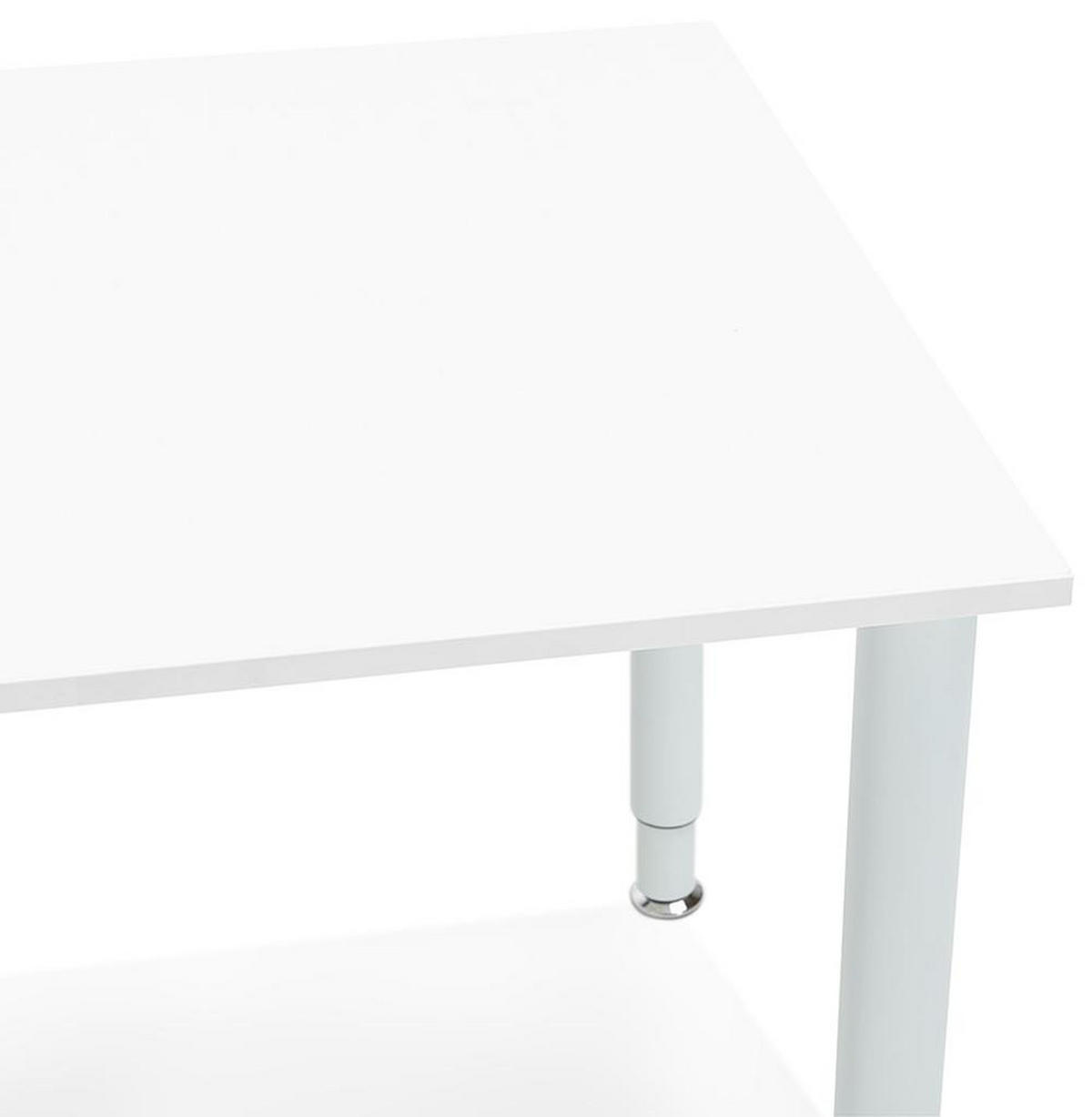 SCHREIBTISCH Modern Ergonomisch Mit Metallgestell LUMIRA, Weiß 160x80x75 cm - Weiß, Holz/Metall (80/160/75cm) - KADIMA DESIGN