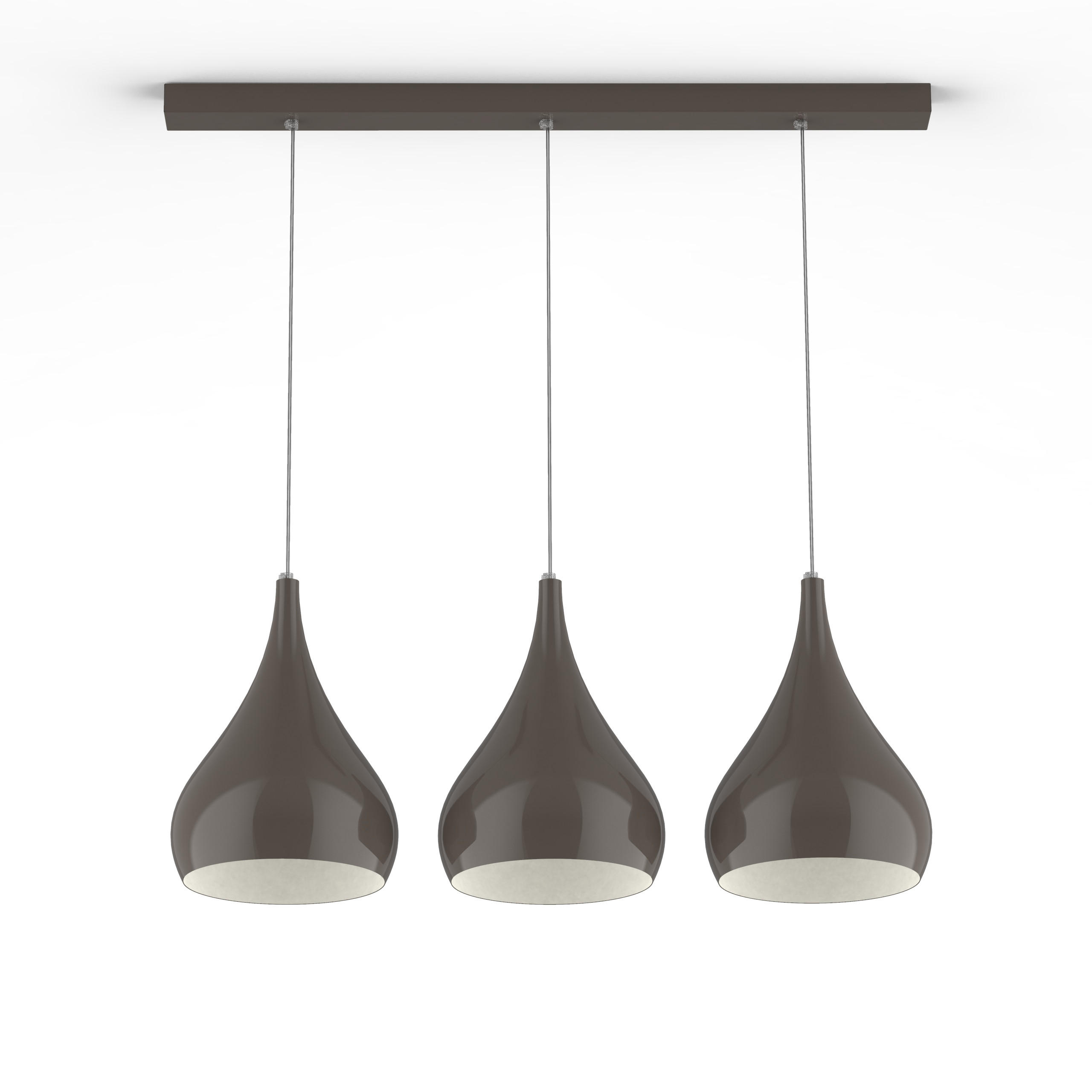 HÄNGELEUCHTE - Graubraun, Metall (55/25/55cm) - Lumicom