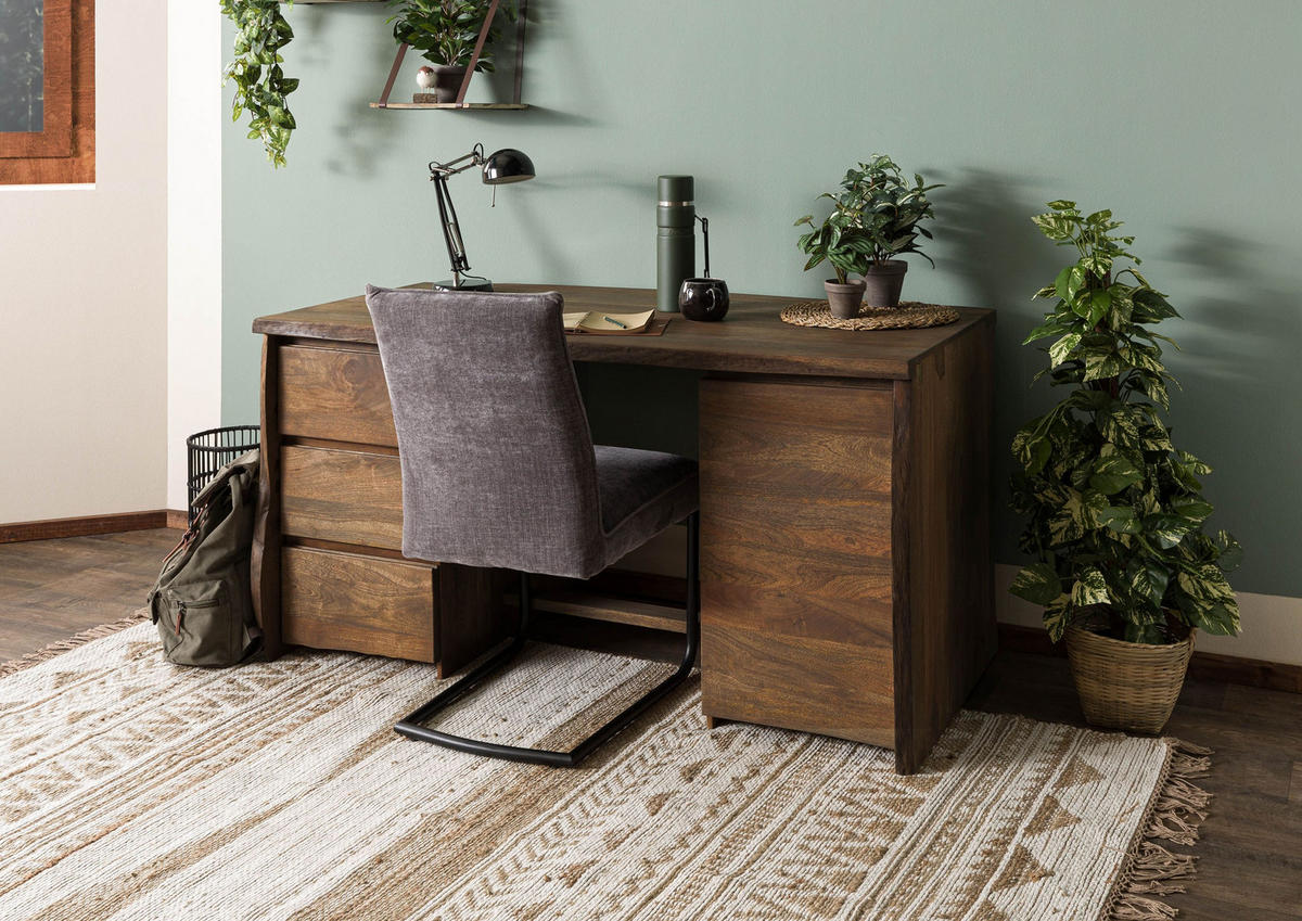 SCHREIBTISCH Mango 150x75x78 braun geölt PURE MANGO #210 - Braun, Holz (75/150/78cm) - Massivmoebel24