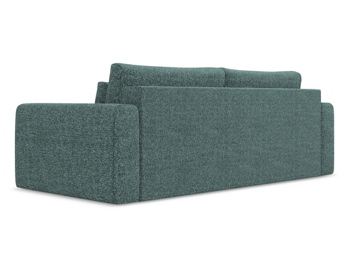 3-SITZER SOFA mit Schlaffunktion Strukturstoff Stoff Blau - Blau/Blaugrau, Kunststoff/Textil (238/82/105cm) - Makamii