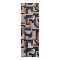 TEPPICH Camel Blue Nuance 80/250 cm - Braun, Textil (80/250cm) - Louis De Poortere