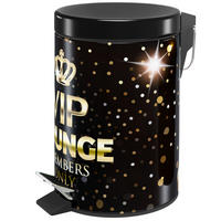 KOSMETIKEIMER VIP Lounge - Goldfarben/Schwarz, Kunststoff/Metall (17/25/25cm) - Sanilo