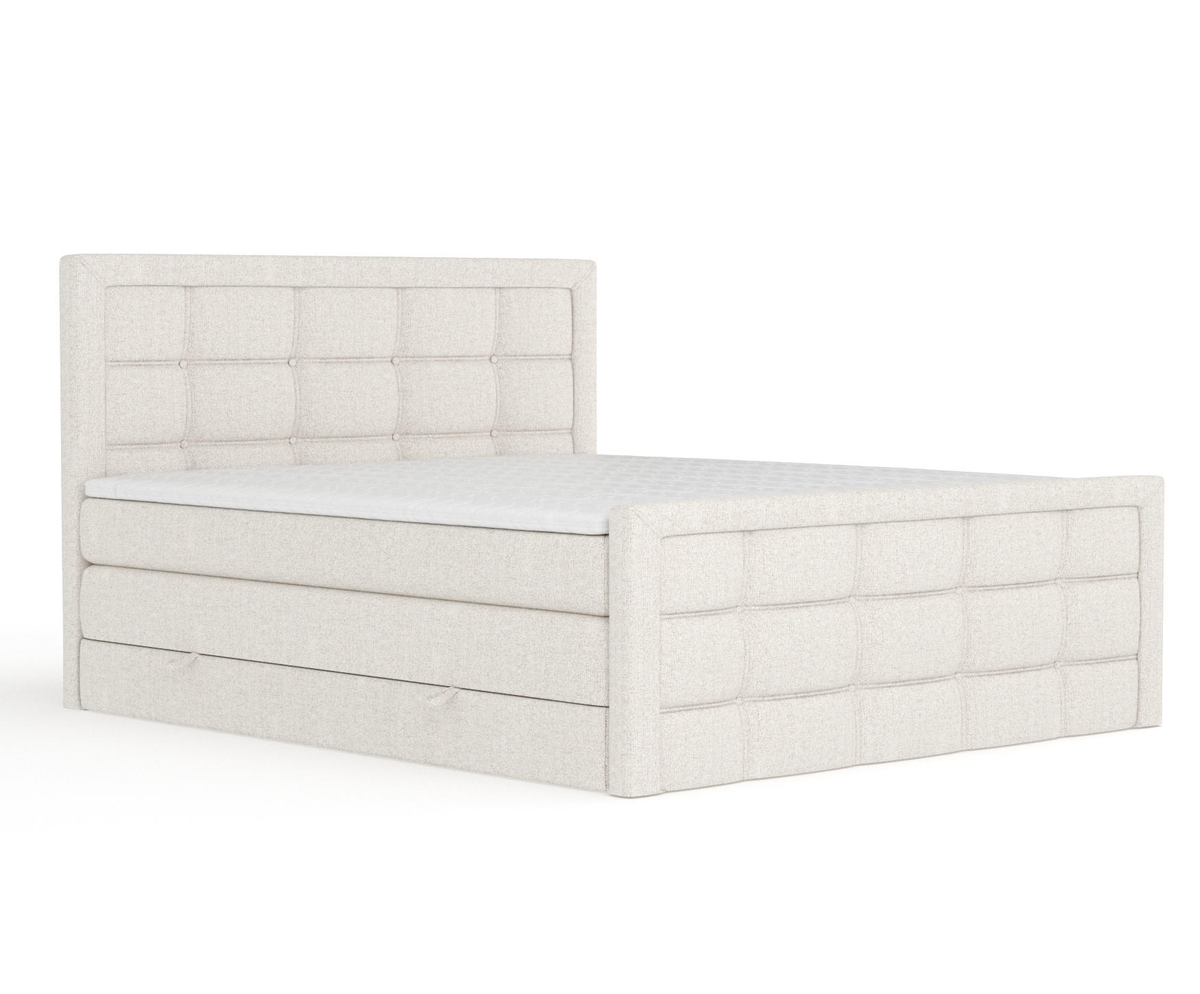 BOXSPRINGBETT Ambrosia Beige 160/200 cm - Beige/Schwarz, Holz/Holzwerkstoff (160/200cm) - Maison de Reve