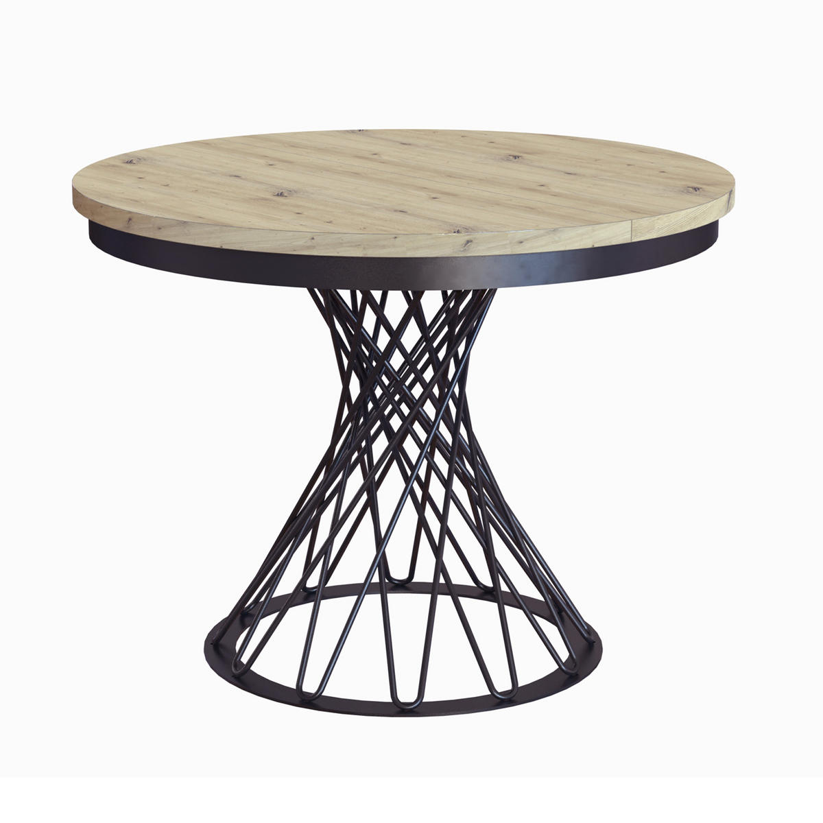 ESSTISCH LUCO - Schwarz/Eiche Artisan, Holzwerkstoff (100/100/77cm) - Meblini