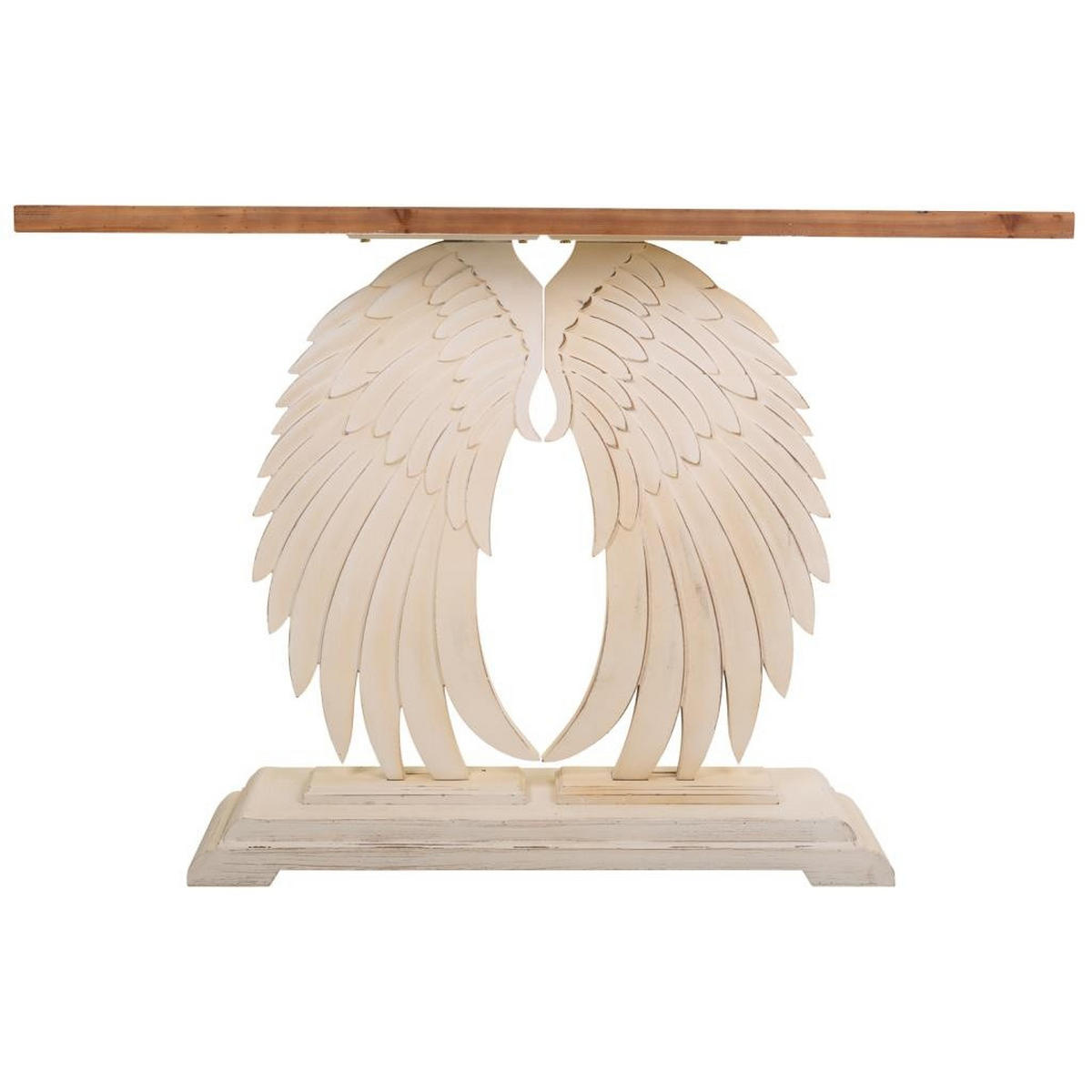 FLURTISCH aus Holz, Weiß,150x40x101 - Beige, Holz (40/150/101cm) - Wanderlust