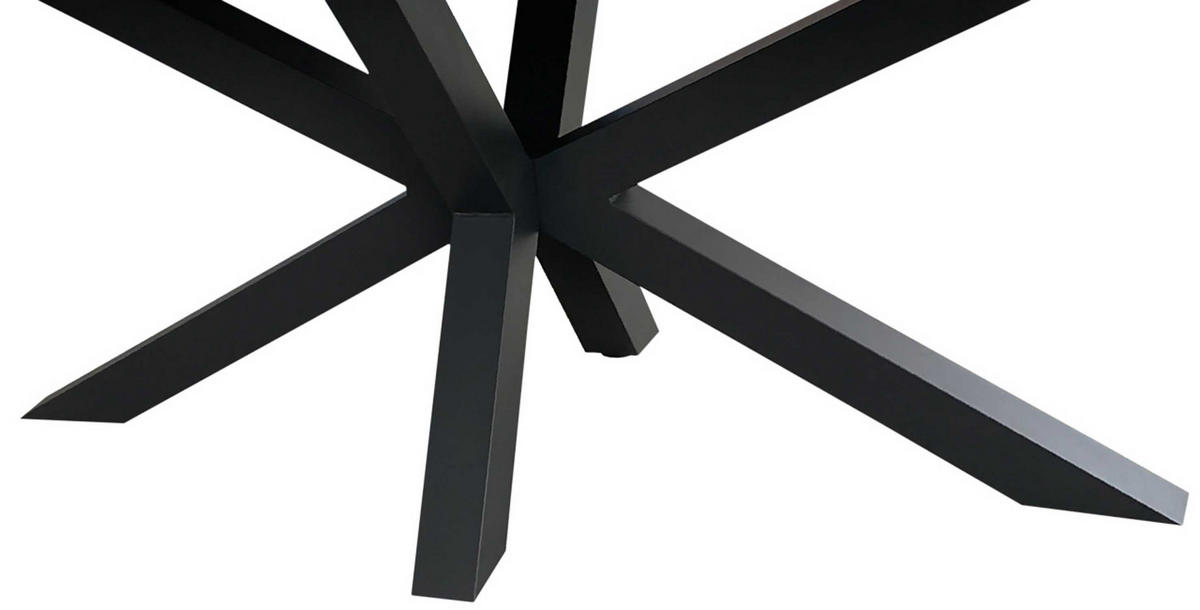 GARTENMÖBELSET Diningsessel Cadiz mit Tisch Almeria 200 x 90 cm - Grau, Metall - Mr. Deko