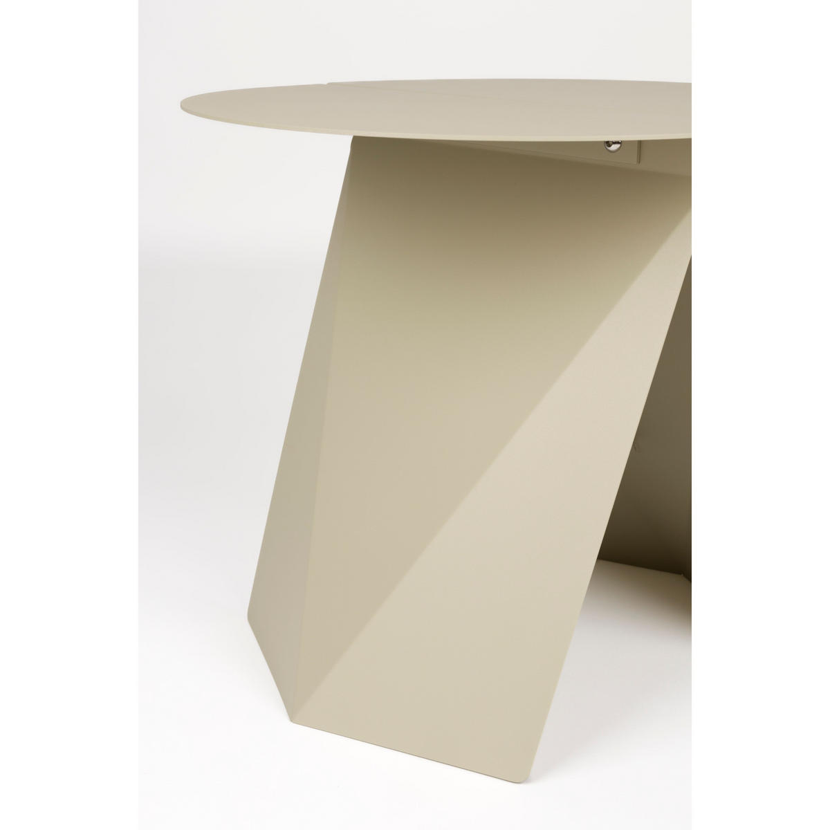 BEISTELLTISCH Foldy Beige - Beige, Metall (45/45.8/40.5cm) - Zuiver