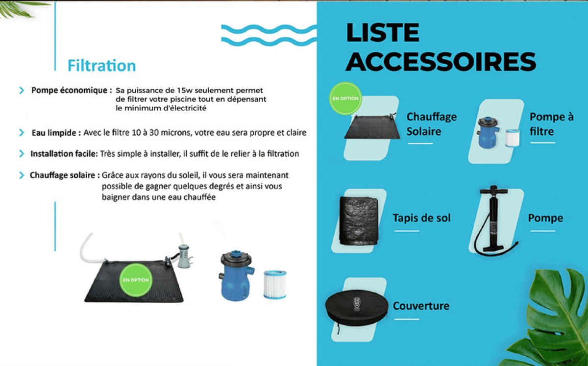 POOL Bora Bora – 180 cm Durchmesser – 1200 Liter – Holzoptik - Braun, Kunststoff (180/70/70cm) - COCO SPA