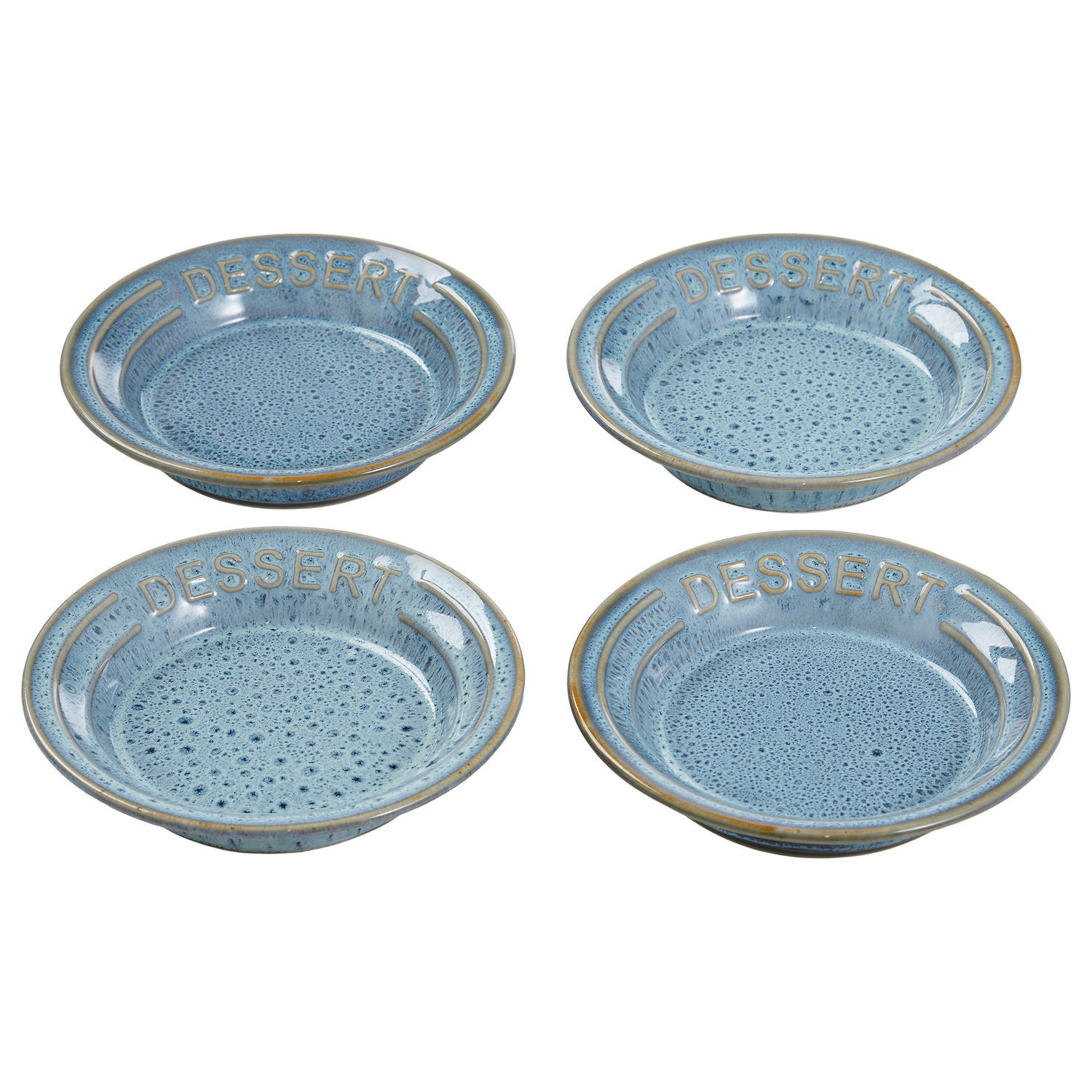 DESSERTTELLER (4er-Set) Portimao - Blau, Keramik (15/15/3cm) - Butlers