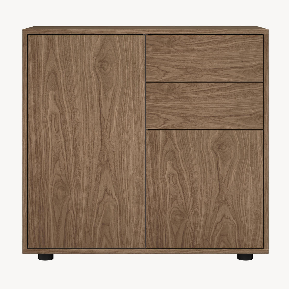 SIDEBOARD Paarl - Walnussfarben, Holzwerkstoff (79/74/36cm) - [en.casa]