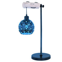 LED TISCHLEUCHTE Metall Schwarz Gold - Schwarz, Holz (34/18/55cm) - Globo Lighting