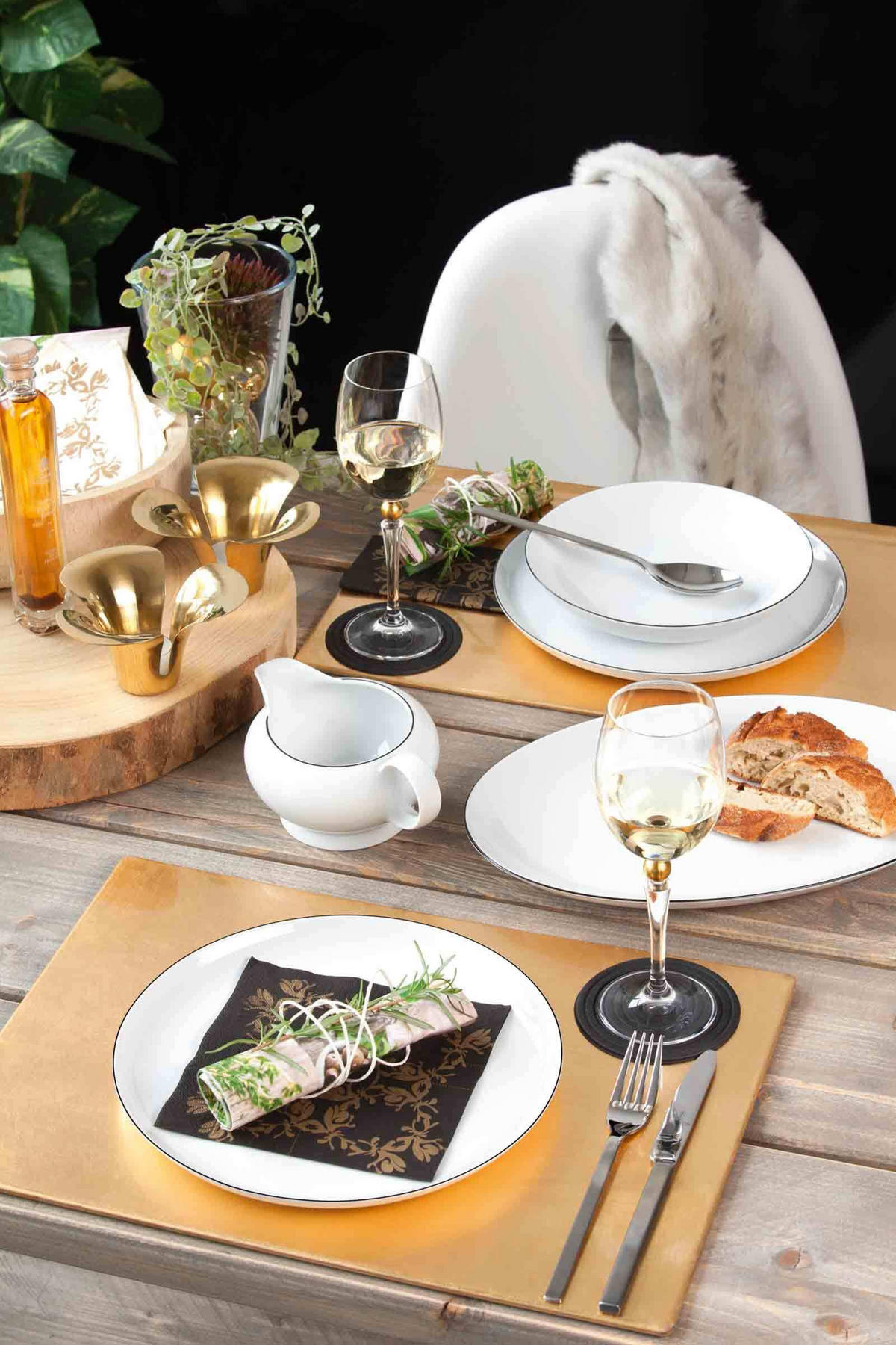 SAUCIERE Lido Black Line weiß 500 ml - Weiß, Keramik (1cm) - Seltmann Weiden