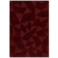WOLLTEPPICH Hoch-Tief-Design, designstark DEBEN TROY - Rot, Textil (160/230cm) - KADIMA DESIGN