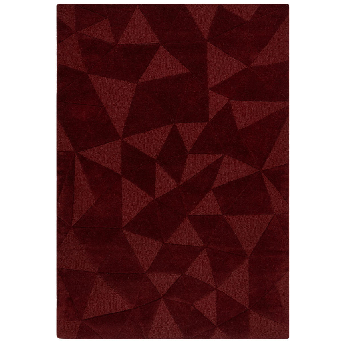 WOLLTEPPICH Hoch-Tief-Design, designstark DEBEN TROY - Rot, Textil (160/230cm) - KADIMA DESIGN