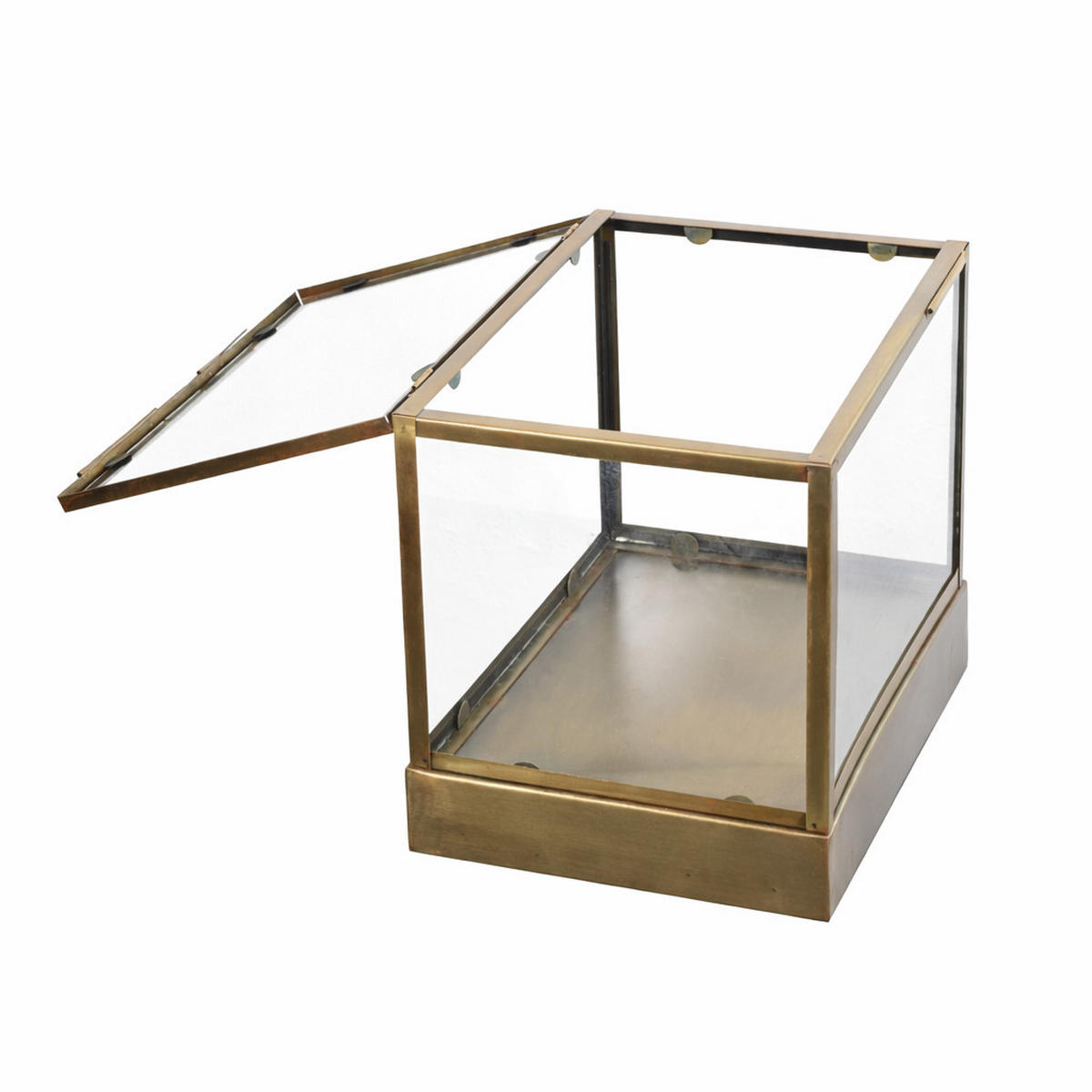 DISPLAYBOX Vitrine Messing - Messingfarben, Metall (30/27/20cm) - LOFT42