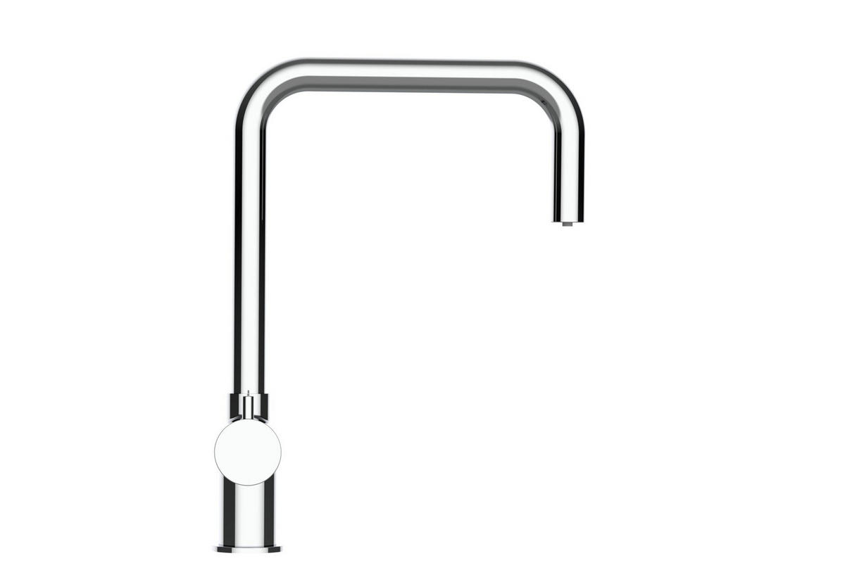 3-WEGE-KÜCHENARMATUR, Edelstahl Massiv aus Chirurgenstahl, Hochglanz, 360° schwenkbar - Edelstahlfarben, Metall (22/37/22cm) - VIZIO
