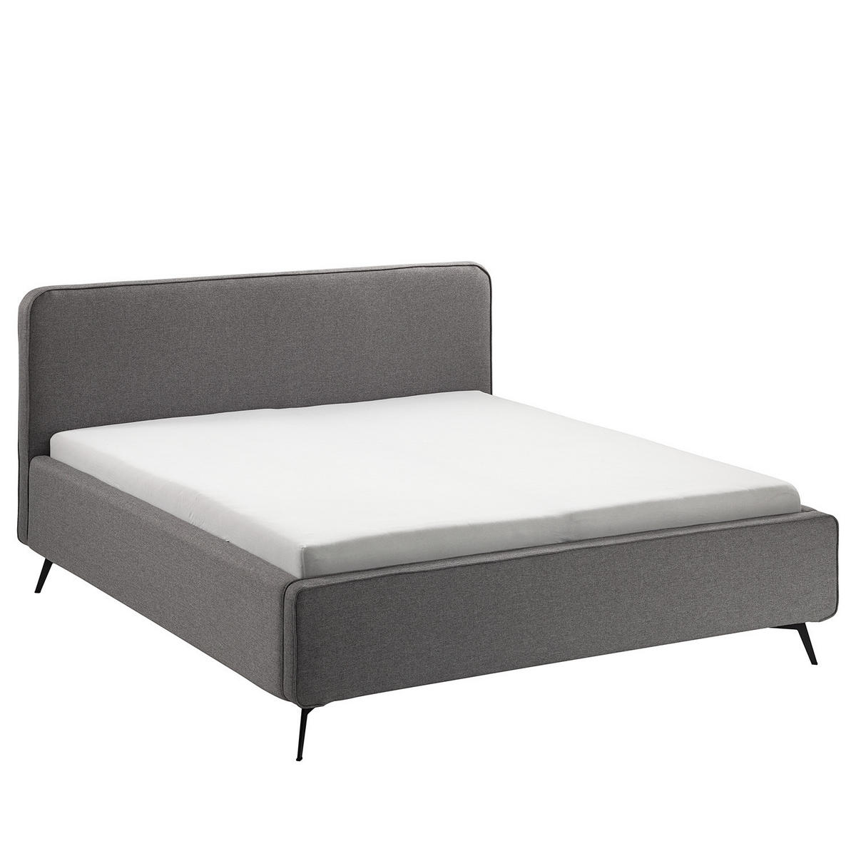 POLSTERBETT - Grau, Textil (180/200cm) - home24