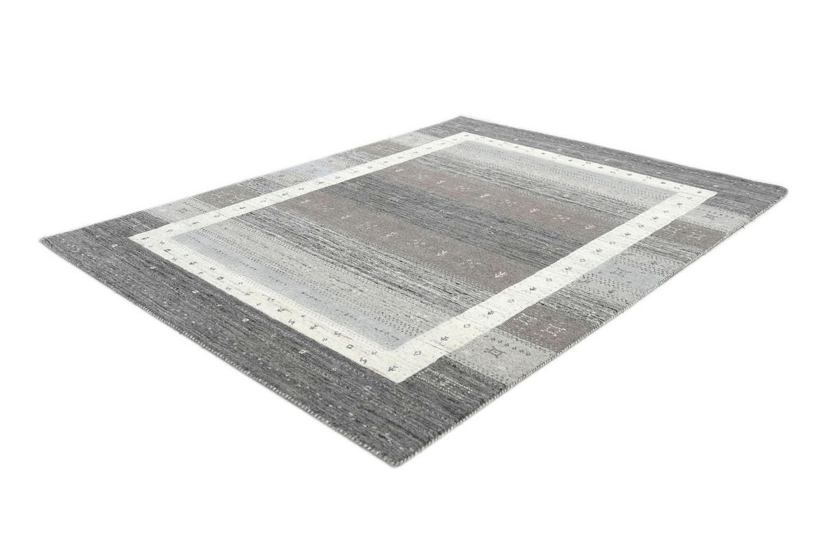 HANDWEBTEPPICH Memu 250x350 cm - Silberfarben, Textil (250/350cm) - THEKO