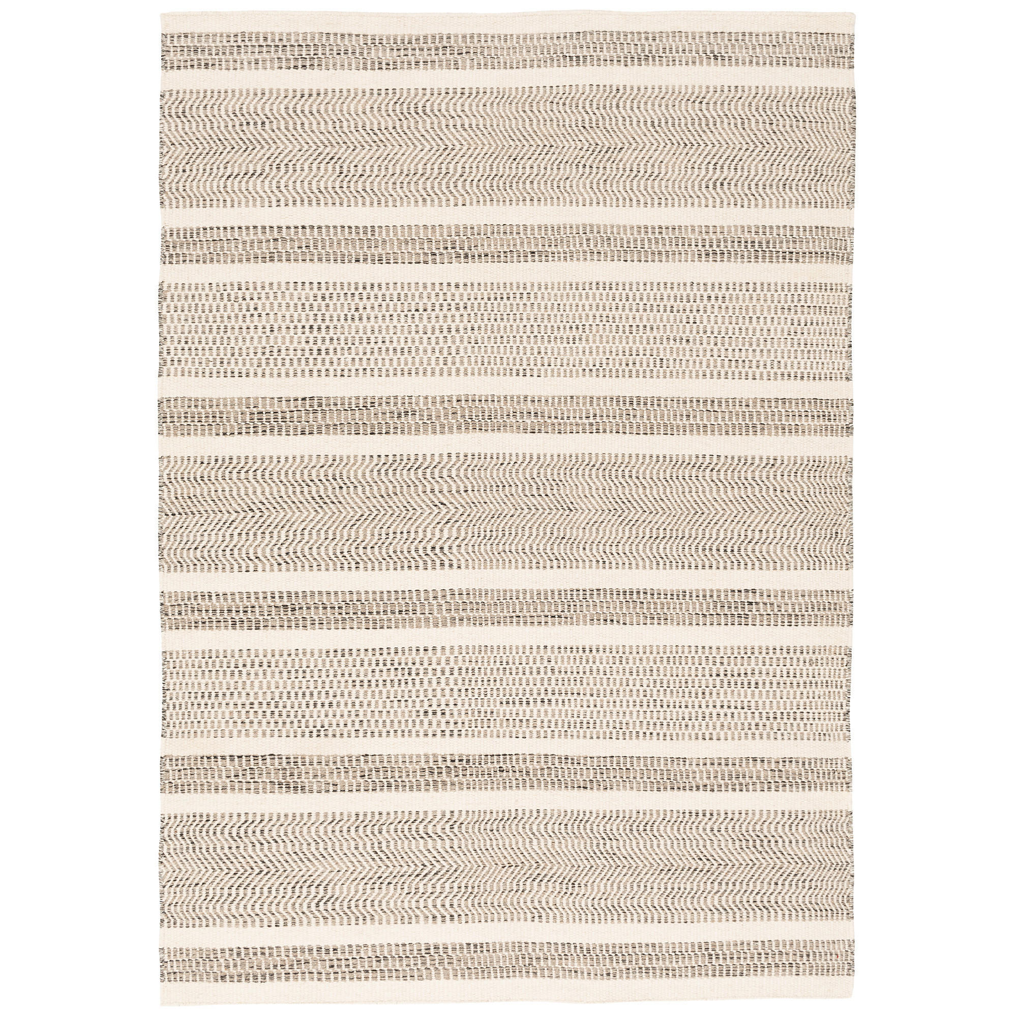 NATUR TEPPICH WOLLE RANA STREIFEN - Creme/Grau, Textil (120/180cm) - Pergamon