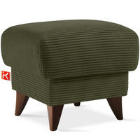 FUẞSTÜTZE GUSTAVO II, Olivgrün - Braun/Olivgrün, Holz/Holzwerkstoff (53/49/53cm) - KONSIMO®