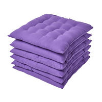 STUHLKISSEN 6er-Set lila 40/40/6,5 cm - Lila, Textil (40/40/6.5cm) - Homescapes
