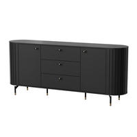 SIDEBOARD Zama schwarz 190 / 40 / 81 cm - Schwarz, Holz/Holzwerkstoff (190/81/40cm) - Feldmann-Wohnen