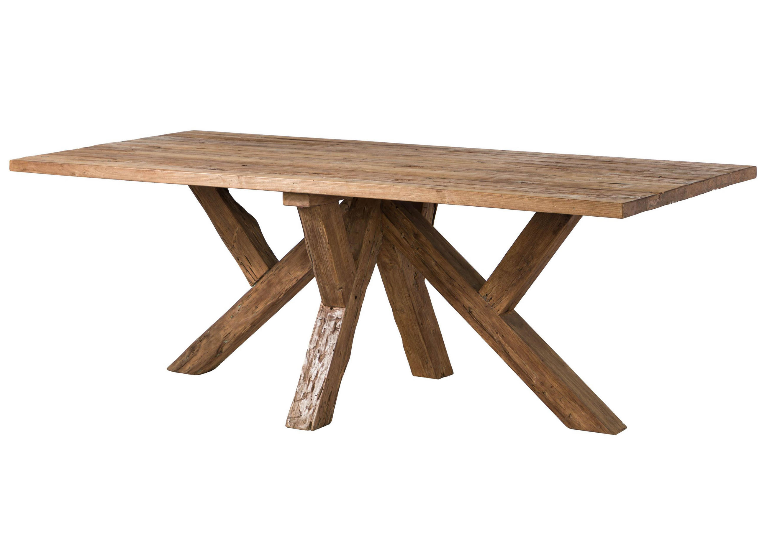 BASSANO Esstisch #170 220x100x78 Teak natur - Naturfarben, Holz (220/100/78cm) - Massivmoebel24