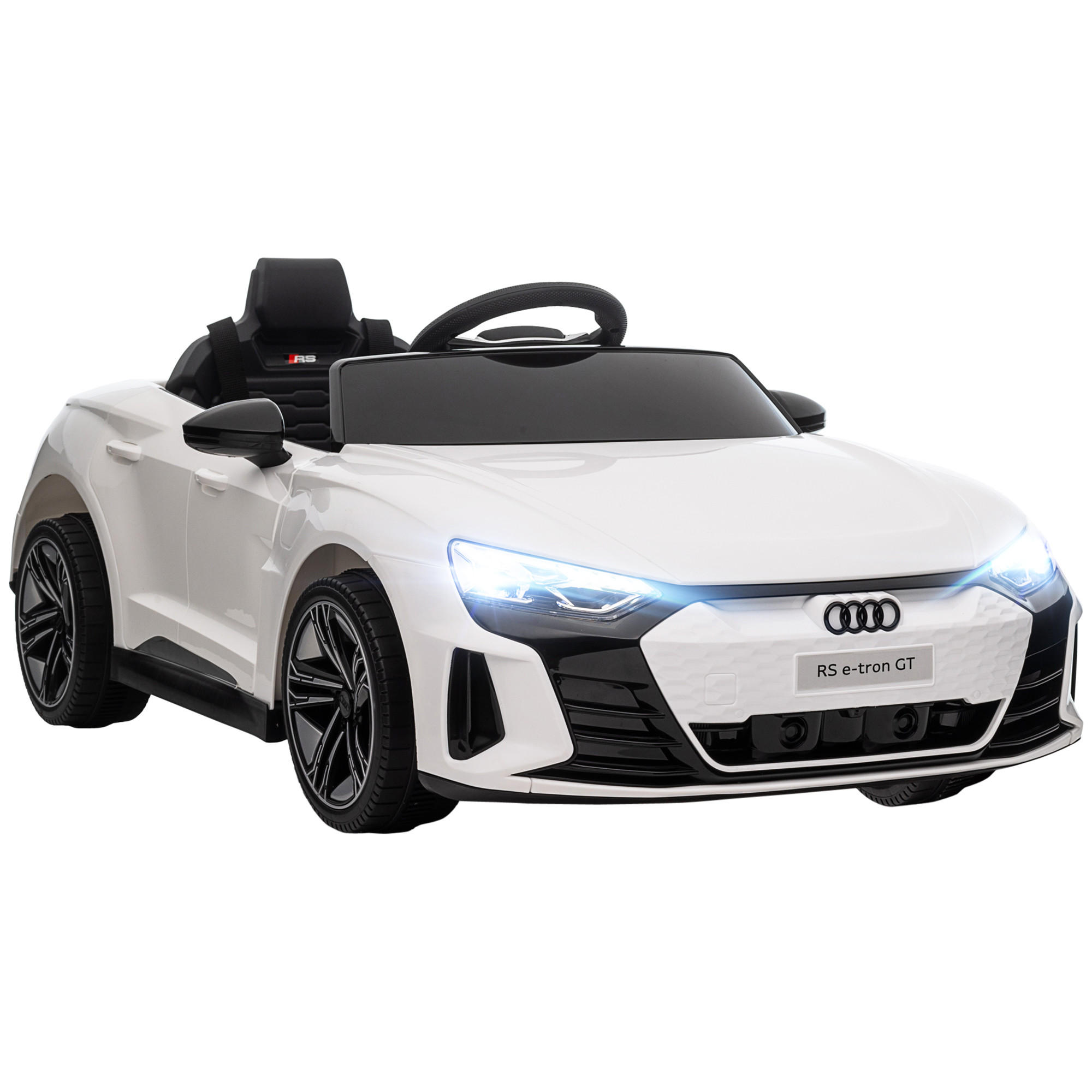 KINDER Elektroauto, Kinderauto mit 2,4G Ferbedienung, Kinderfahrzeug, Weiß - Weiß, Metall (103/58/41cm) - HOMCOM