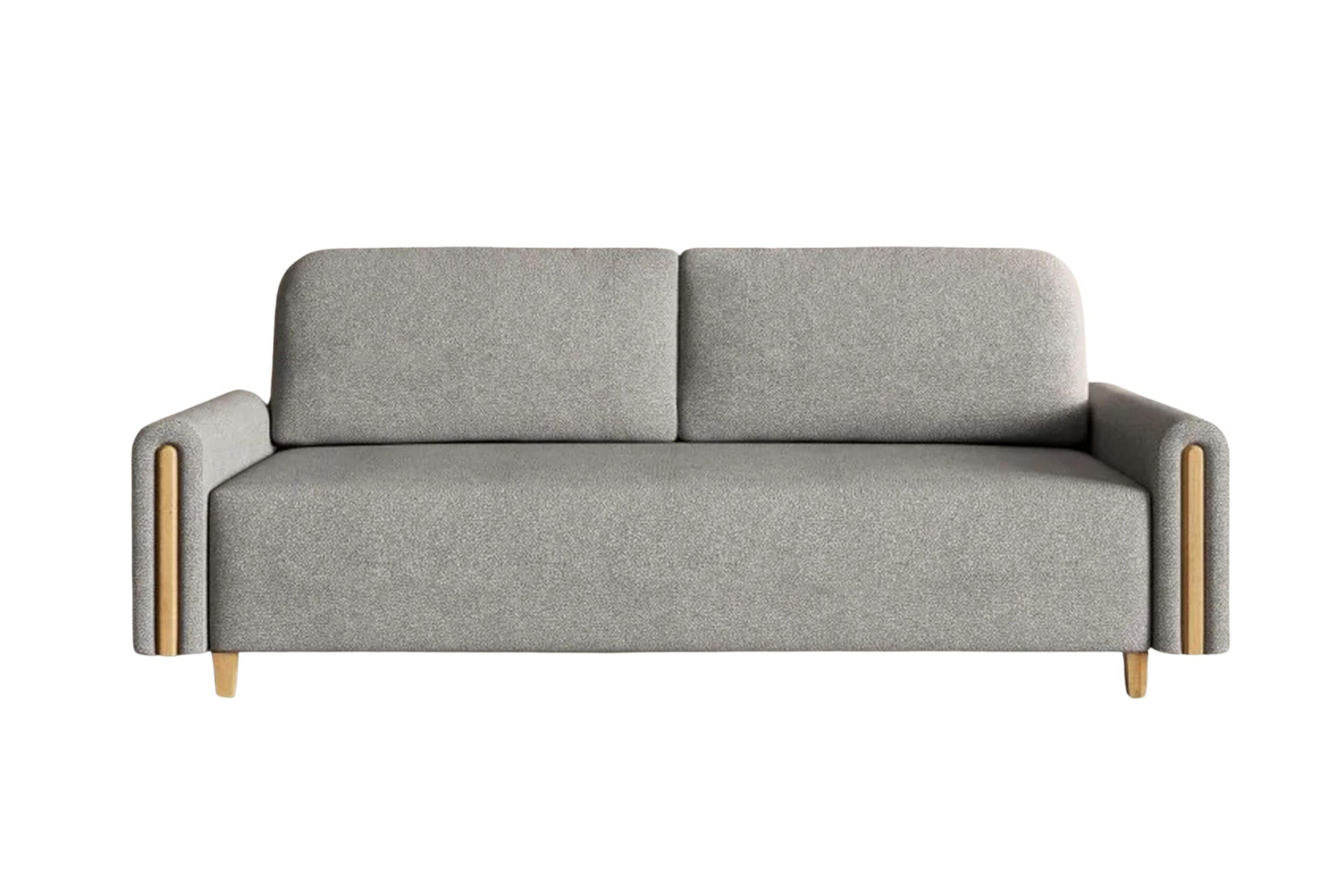 SCHLAFSOFA Modern, Sofa mit Schlaffunktion und Bettkasten, Farbe: Grau / Braun, Bouclé-Stoff - Braun/Grau, Textil (236/93/97cm) - Sepro Meble