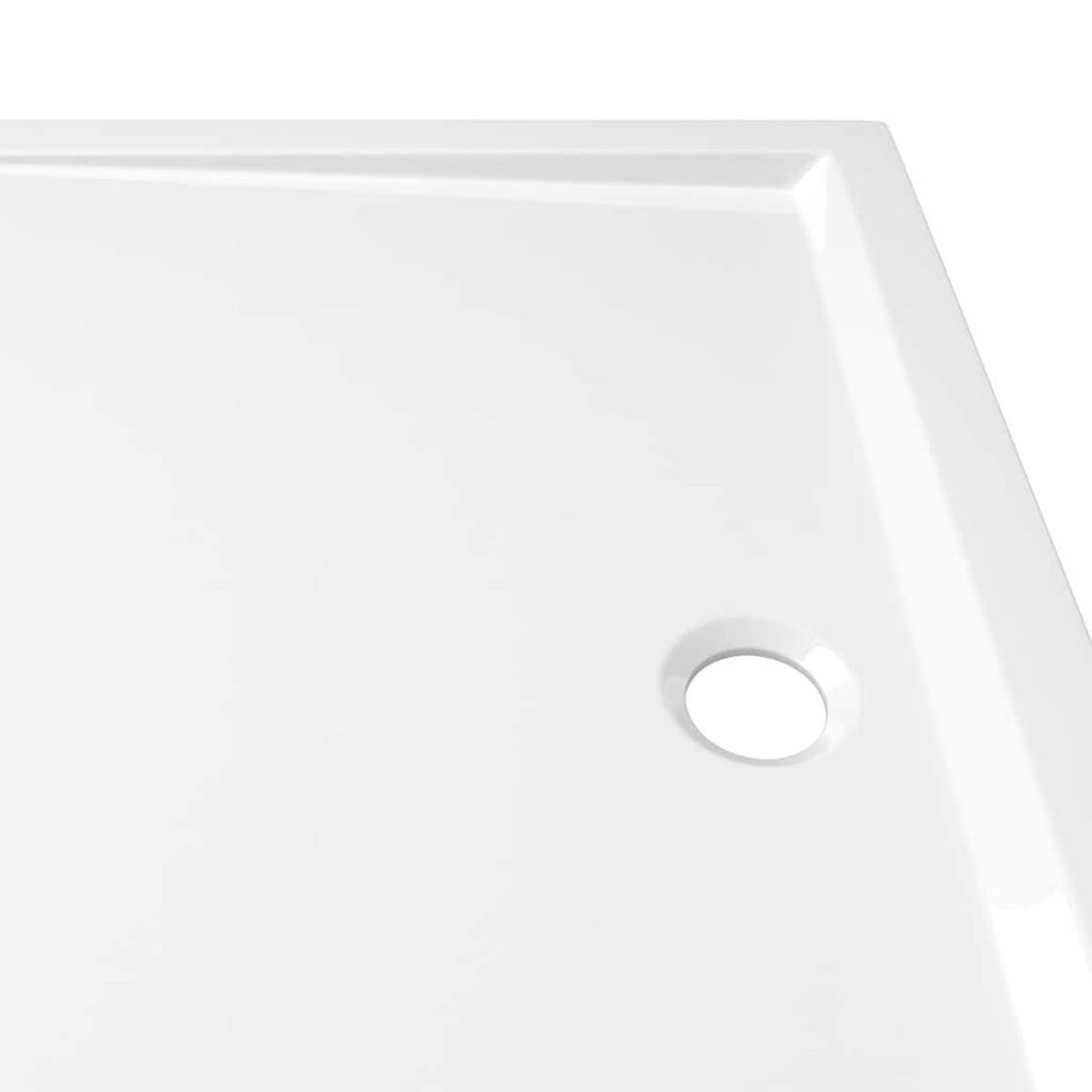 DUSCHTASSE Rechteckig Weiss 80/110 Cm - Weiß, Glas (110/4/80cm) - vidaXL